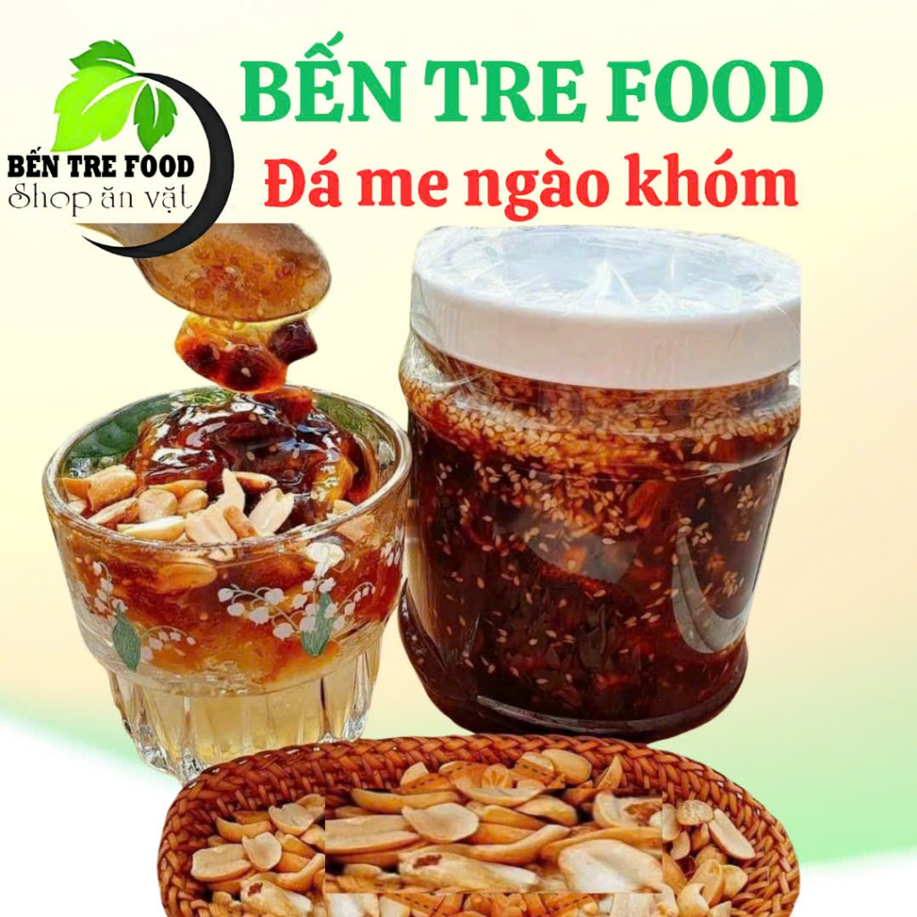 (MÓN TUỔI THƠ) HỦ 1KG ME HẠT CỨNG NGÀO KHÓM ĐẬU PHỘNG MÈ RANG- BÁNH LÁ MƠ SHOP