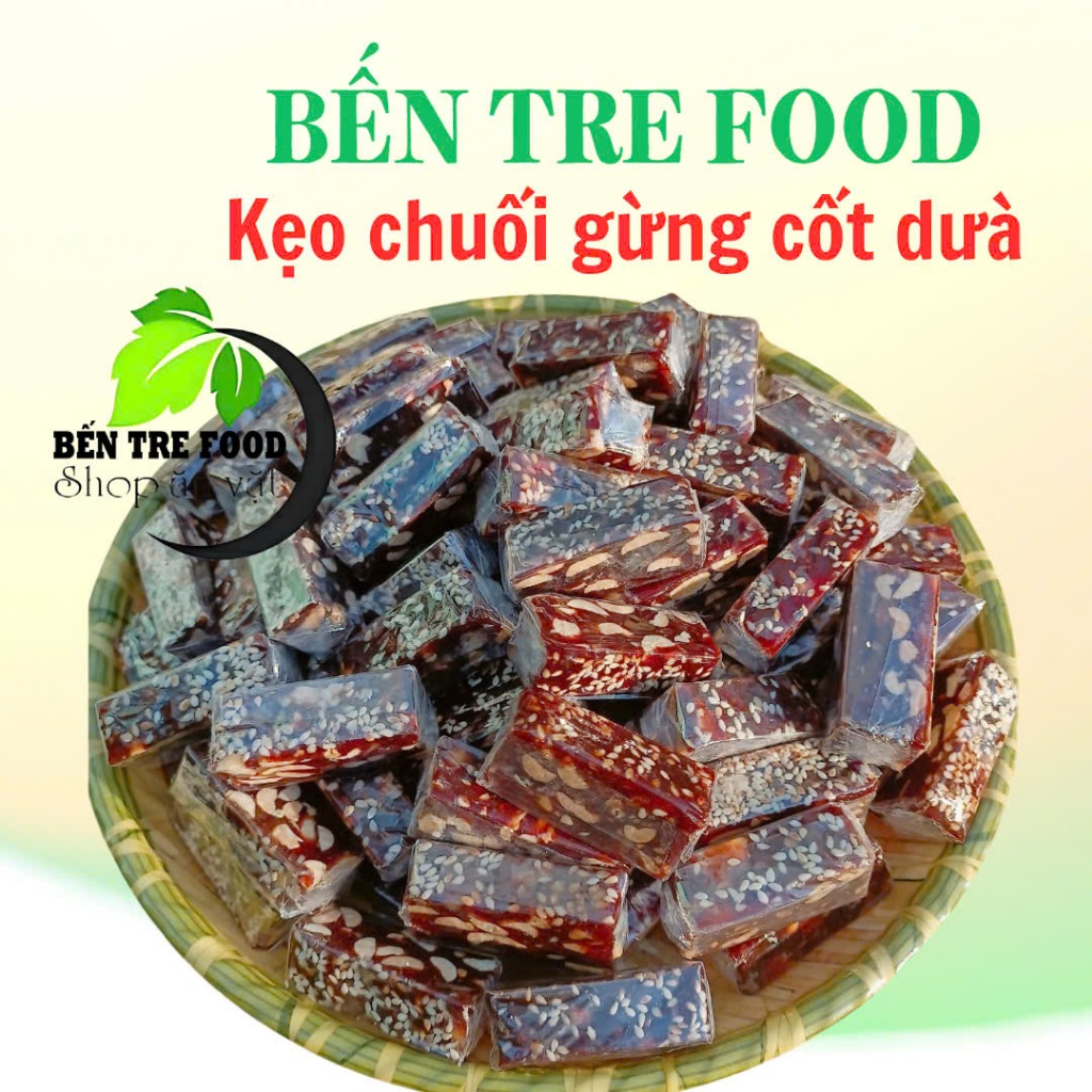 (ĐẶC SẢN BẾN TRE) 500GR KẸO CHUỐI GỪNG KIÊN LONG- ĐẶC SẢN BẾN TRE SHOP