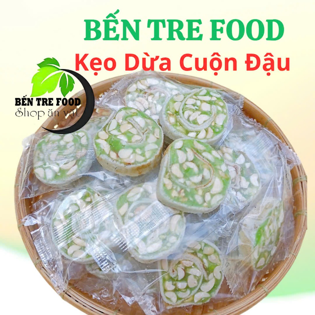 ( ĐẶC SẢN BẾN TRE) 1KG KẸO DỪA DỨA ĐẬU PHỘNG KIÊN LONG- ĐẶC SẢN BẾN TRE SHOP