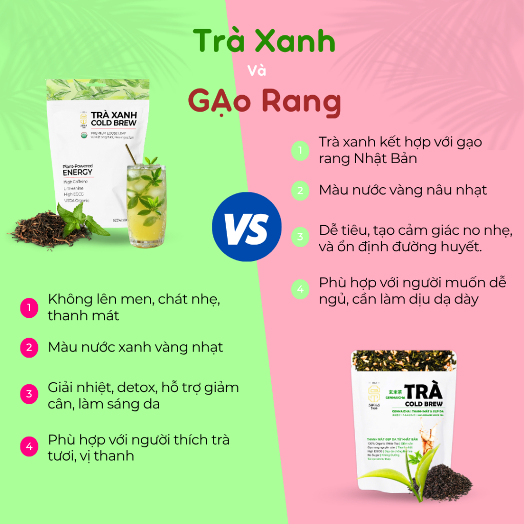 Túi Tiêu Chuẩn - trà túi lọc hữu cơ genmaicha