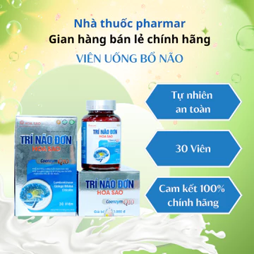 Viên uống bổ não Trí Não Đơn - giúp giảm đau đầu, tăng cường tuần hoàn máu não 1 hộp