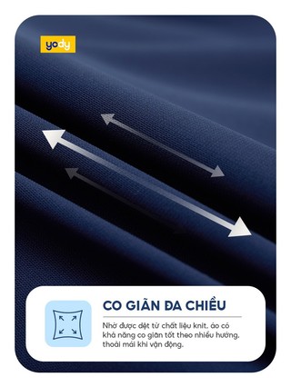 ⚡T5 199K⚡ Áo sơ mi nam YODY business chất liệu Knit co giãn đàn hồi phối nép giấu cúc tinh tế MOSH25S091