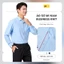 Áo sơ mi nam YODY business chất liệu Knit co giãn, phối nép giấu cúc TRA - MOSH25S091