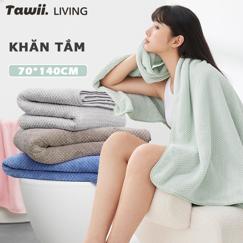 DOZO Khăn tắm thấm nước lớn 100% Sợi Microfiber Mềm mại Và Không xơ khăn mặt Kháng Khuẩn