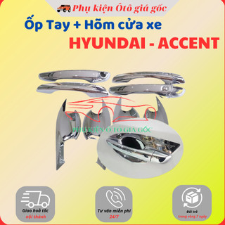 Ốp tay nắm, hõm cửa xe Hyundai Accent đời 2018 - ĐẾN NAY - Mạ Crom cao cấp sáng bóng