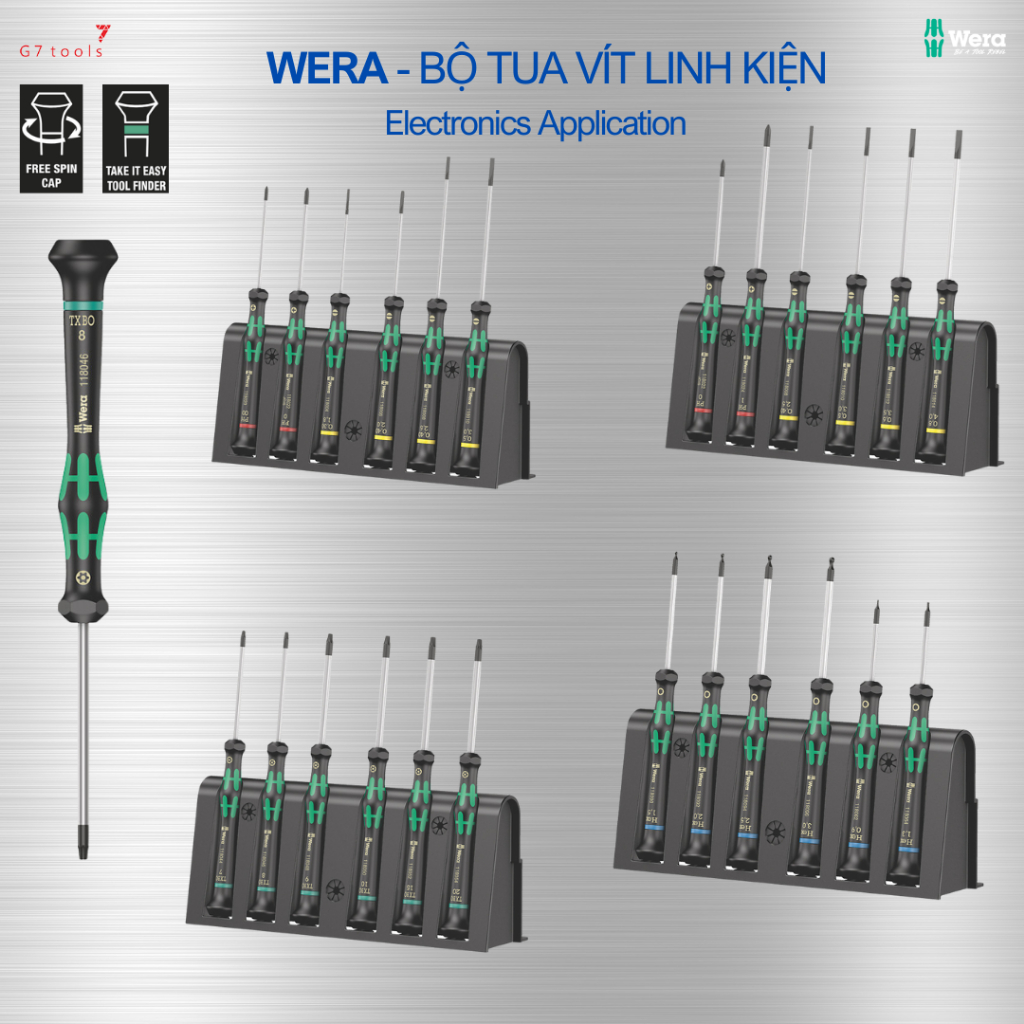 Wera Tua Vít Mở Linh Kiện (Electronics Application) 6 Chi Tiết - Gồm 5 ...