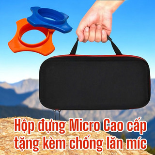 Túi Đựng Micro Karaoke EVA Cứng – Túi Bảo Vệ Micro Chống Va Đập, Có Túi Lưới & Khóa Kéo cao cấp