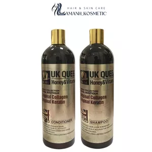 Dầu gội dầu xả UK QUEEN Hone&Vitamin phục hồi chống rụng tóc hương thơm nước hoa cặp 800ml