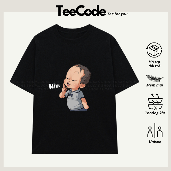 Áo Thun In Chữ NÍN Hài Hước Nam Nữ Unisex Cổ Tròn In Slogan Hot Trend ...