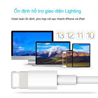 Cáp sạc nhanh dây mềm không xoắn 1m 2m an toàn chống chập cháy, chống quá nhiệt chuẩn MFi cho iPhone Type-C Android