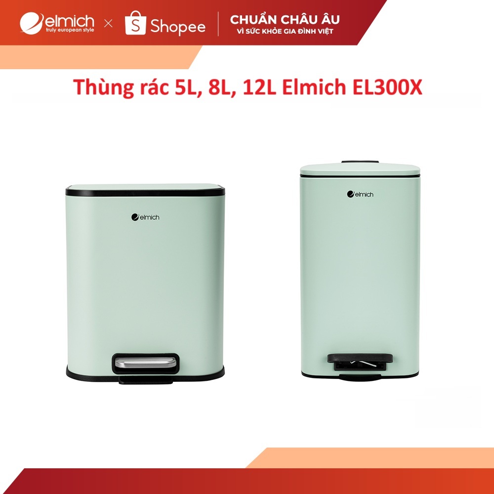 Thùng rác 5L, 8L, 12L Elmich EL300X | Shopee Việt Nam