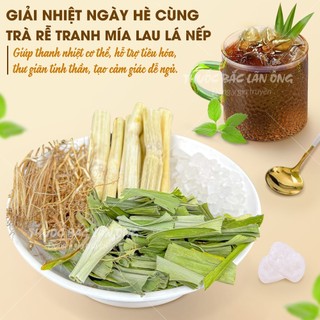 Trà rễ tranh mía lau lá nếp, sâm mía lau, set nấu 3-4 lít nước, trà giải khát, thanh nhiệt