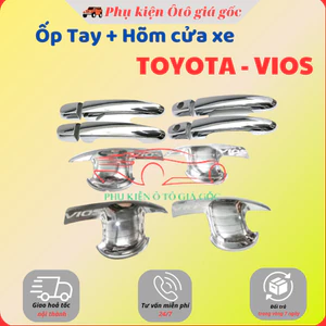 Ốp tay nắm hõm cửa xe Toyora Vios đời 2019 - HIỆN NAY - Mạ Crom cao cấp, sáng bóng