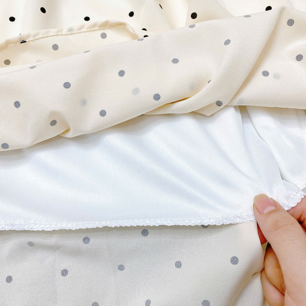 Chân Váy Dài Chấm Be Bigsize Nữ Che Khuyết Điểm Lên Phom Dễ Thương Cho Các Nàng Mũm Mỉm CV422