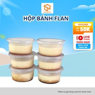 10 Hũ Bánh Flan 6210 Việt Nhật - Hủ Làm Bánh Flan, Caramen Có Nắp Chịu Nhiệt Cam Homeware