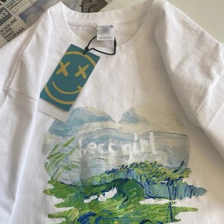 Áo Thun Nữ Nam Cotton Khô Dày Tay Lỡ Form Rộng