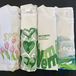 Áo Thun Nữ Nam Cotton Khô Dày Tay Lỡ Form Rộng