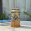 Bình Hoa Gốm Sứ Bát Tràng Men Vàng Chảy Đắp Nổi Mini - Lọ Cắm Hoa Decor Để Bàn Xinh