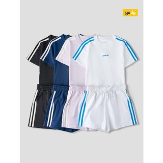 Bộ đồ nữ YODY phong cách thể thao phối dây dệt thấm hút và thoáng khí WCST25S107