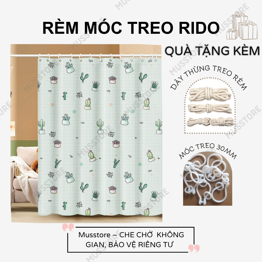 Rèm cửa sổ có móc treo, Rèm decor phòng nhiều hoạ tiết MUSE STORE che ...