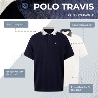 [MÀU MỚI T5] Áo polo nam TRAVIS vải Cotton CVC Diamond cao cấp, nam tính thanh lịch sang trọng - POLOMANOR