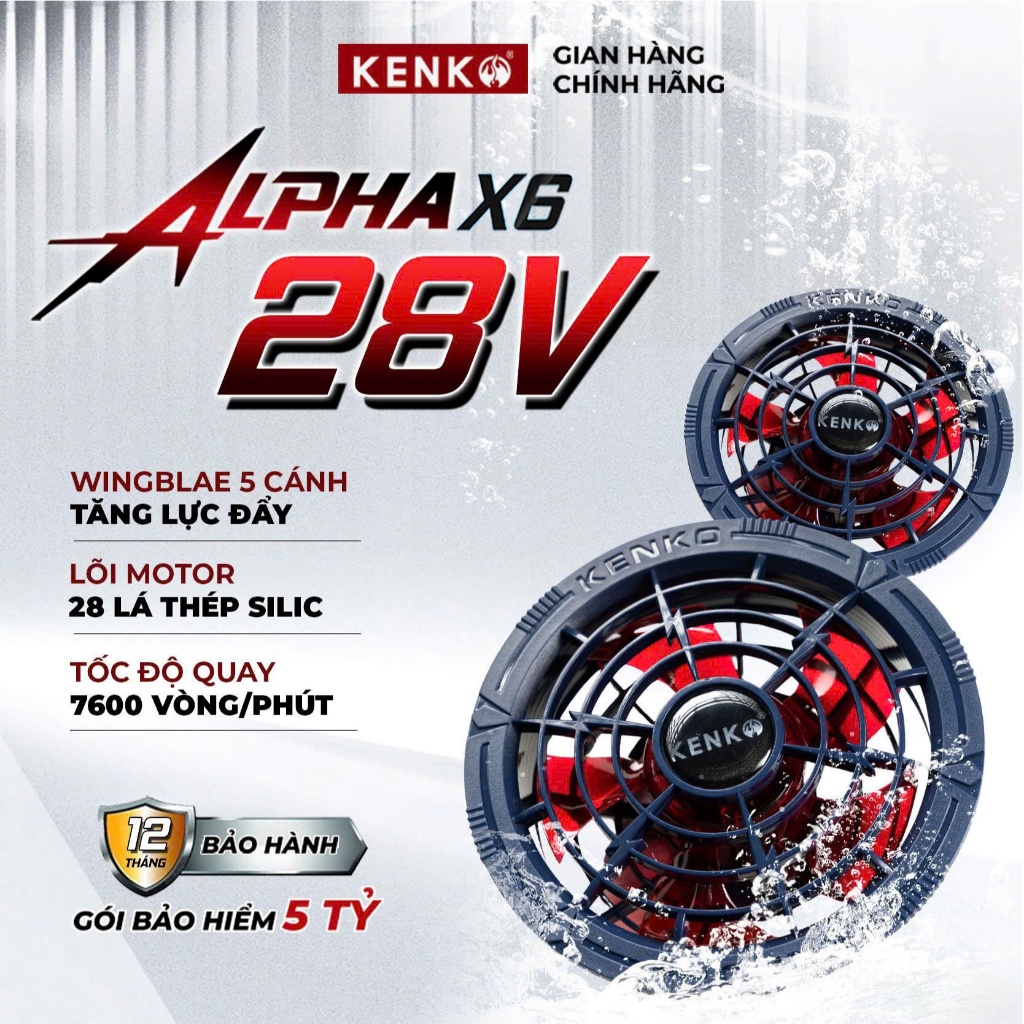 [KENKO STORE] Full bộ phụ kiên 28V (không kèm áo). Đẹp, mát, bền, k hạ áp  Bảo hành 12 tháng
