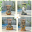 Bình Hoa Gốm Sứ Bát Tràng Men Vàng Chảy Đắp Nổi Mini - Lọ Cắm Hoa Decor Để Bàn Xinh