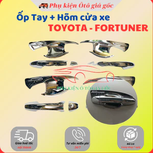 Ốp tay nắm, hõm cửa xe Toyota Fortuner 2006 - 2012, 2013, 2014, 2015, 2016 - Mạ Crom cao cấp