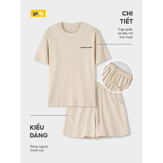 Bộ đồ nữ mặc nhà in chữ YODY sợi cotton tự nhiên thân thiện với da WCST25S064