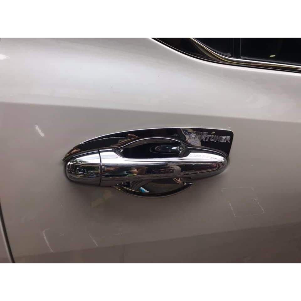 Ốp tay nắm, hõm cửa xe Toyota Fortuner 2006 - 2012, 2013, 2014, 2015, 2016 - Mạ Crom cao cấp