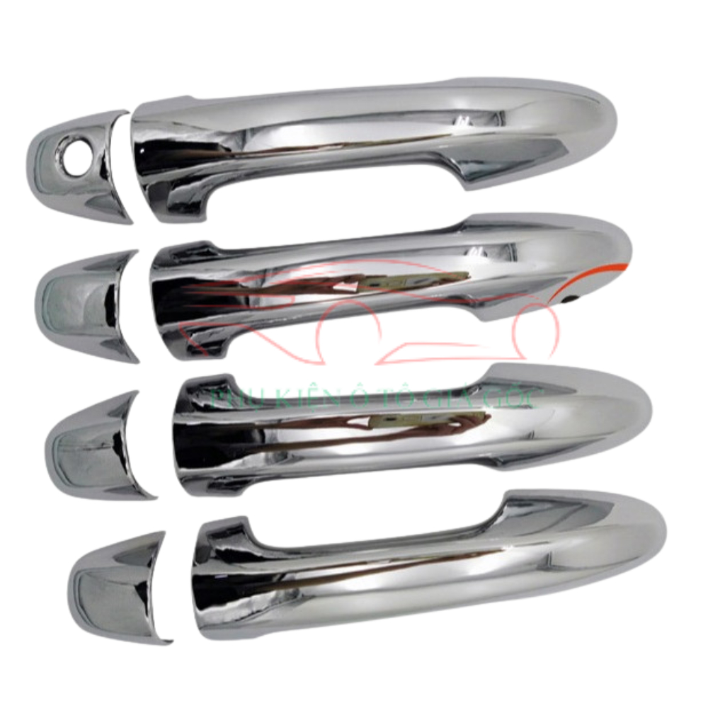 Ốp tay nắm, hõm cửa xe Toyota Fortuner 2006 - 2012, 2013, 2014, 2015, 2016 - Mạ Crom cao cấp