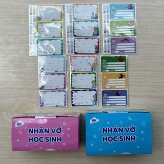 12 Nhãn Vở Có Decan Dán Sẵn Cho Học Sinh Một Gói .Dùng Cho Lớp 1-Lớp 12.