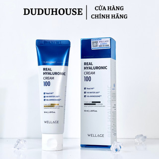 Kem Dưỡng ẩm Wellage Real HYALURONIC 100 Cream Làm Dịu, Căng Bóng Da 50ml Duduhouse