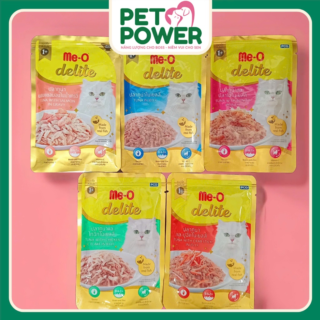 Thức ăn cho mèo Me-O Delite - Pate vị cá ngừ nấu đông - 70g