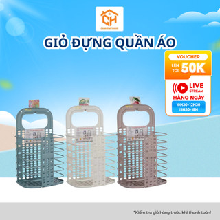 Giỏ Đựng Đồ Treo Tường Gấp Gọn 3379- 1 Việt Nhật, Giỏ Treo Quần Áo Thông Minh Có Kèm Miếng Dán CamCamHome