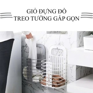 Giỏ Đựng Đồ Treo Tường Gấp Gọn 3379- 1 Việt Nhật, Giỏ Treo Quần Áo Thông Minh Có Kèm Miếng Dán CamCamHome