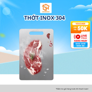 Thớt Inox 304 Cao Cấp Kháng Khuẩn Cường Lực, Chống Ẩm Mốc, Rã Đông Sạch Sẽ, Tiện Lợi Cam Homeware