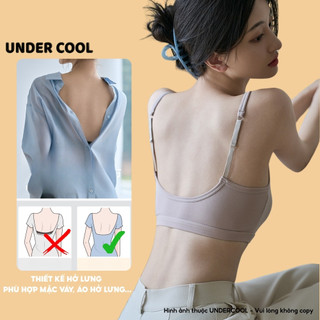 Áo Bra Hở Lưng UNDERCOOL Cotton Co Giãn, Có Mút Ngực,Không Gọng Thoải Mái, Dây Chỉnh Size, Mặc Êm Không Lộ AB47