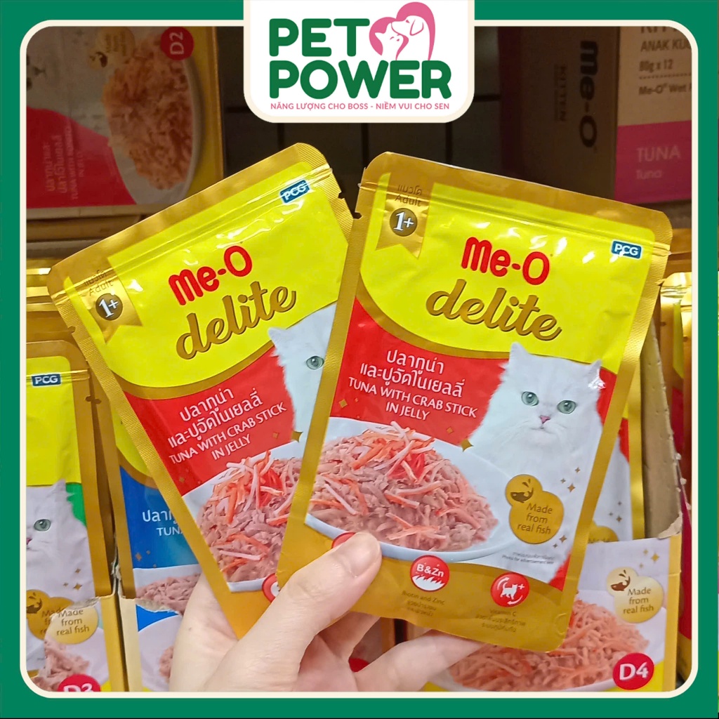 Thức ăn cho mèo Me-O Delite - Pate vị cá ngừ nấu đông - 70g