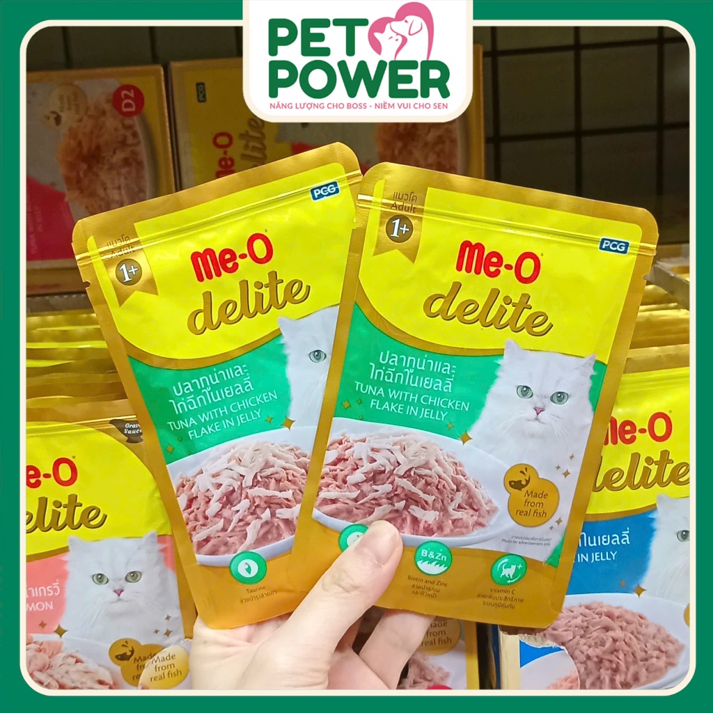 Thức ăn cho mèo Me-O Delite - Pate vị cá ngừ nấu đông - 70g