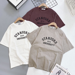 Áo phông 3158 in chữ STANFORD cotton khô mềm mịn form rộng