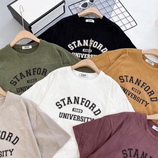 Áo phông 3158 in chữ STANFORD cotton khô mềm mịn form rộng