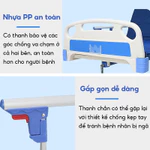 Giường Bệnh Nhân, Giường Y Tế Đa Năng 2 Tay Quay Nâng Hạ Lưng Và Chân, Có Bàn Ăn Và Cây Truyền Dịch Tiện Lợi — ảnh 5
