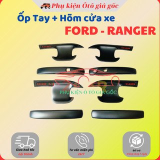 Ốp tay nắm, hõm cửa xe Ford Ranger đời 2014 -2021 - Mẫu Nhựa đen cao cấp