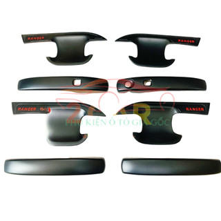 Ốp tay nắm, hõm cửa xe Ford Ranger đời 2014 -2021 - Mẫu Nhựa đen cao cấp