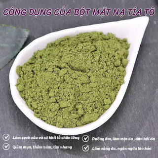 Bột mặt nạ tía tô nguyên chất giúp giảm mụn, ngừa sưng viem, hỗ trọ sáng da, mờ nám, giảm tàn nhang bịch 100gram