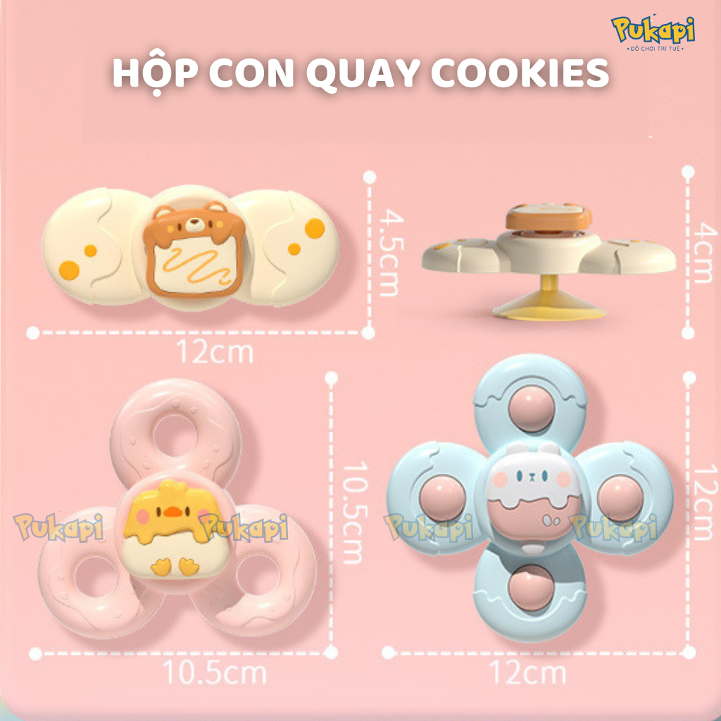 Đồ Chơi Con Quay Spinner Bánh Kẹp Ốc Sên Dễ Thương Nhiều Màu Sắc Cho Bé - Đồ Chơi PUPU HOUSE