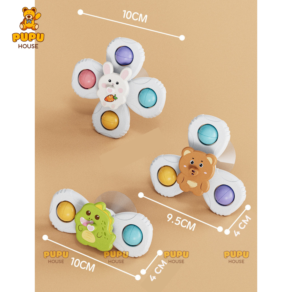 Đồ Chơi Con Quay Spinner Bánh Kẹp Ốc Sên Dễ Thương Nhiều Màu Sắc Cho Bé - Đồ Chơi PUPU HOUSE