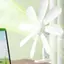 Quạt Trần 8 Cánh 8-25W Không Tiếng Ồn 220V/50Hz Kèm Móc Dính Treo Tiện Lợi Cánh 42Cm