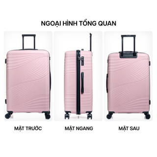 [COMBO GIÁ TỐT] Combo 2 Vali Kéo MIAvn Larita ZENI - Size 19/24 Inch, Nhựa PP Bền Bỉ, Hạn Chế Bể Vỡ, Khoá Số An Toàn